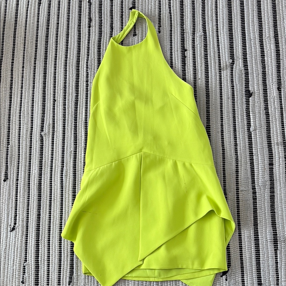 Lime Green Halter Dress